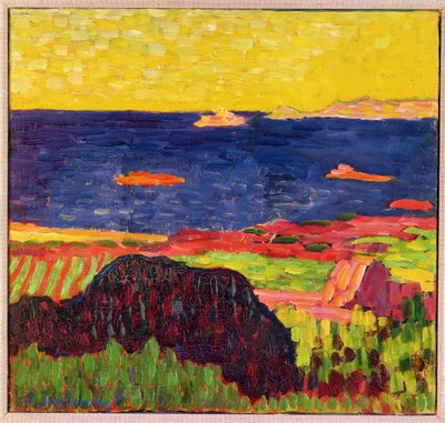 A costa perto de Carantec. 1905-06 (óleo no cartão) de Alexej von Jawlensky